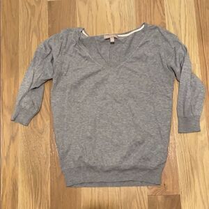 Banana republic gray 3/4 sleeves sweater XS